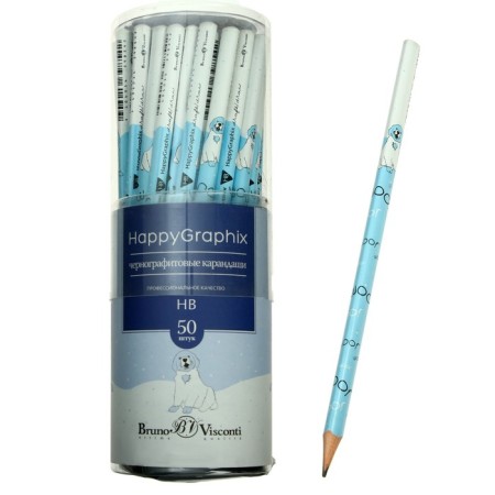Pencil Chernographic 2 mm Happygraphix "Funny Dog", NV, three -sided