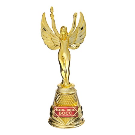 Nick award figure “Mom, Boss wife”, plastic, gold, 19.5 x 7.3 cm-1
