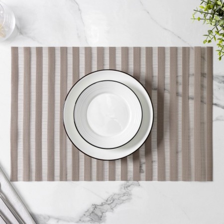 Set of serving napkins on the table on the table Magistro, 4 pcs, 30 × 45 cm, brown color-3