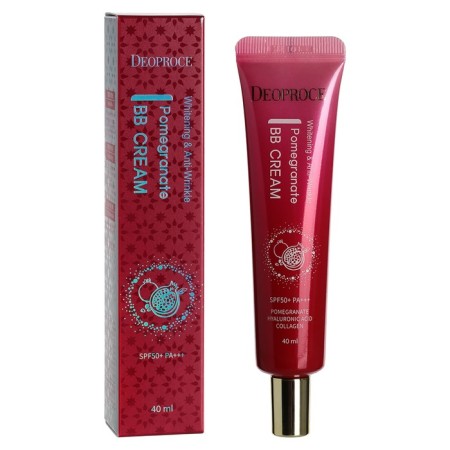 BB-крем для лица Deoproce Pomegranate, антивозрастной, советляющий, Spf50+, Pa+++, 40 мл-1