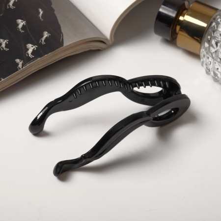 Hair banana "Classic" loop, 10 cm, black-1