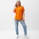 T -shirt female, orange color, size 50