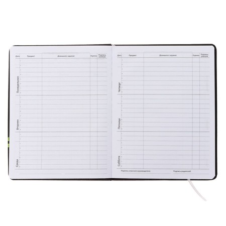 Universal diary for Urban 1-11 grade, integral cover, artificial leather, silkography, liesse, 80 g/m2-4