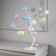 LED bush "Balls" 45 cm, 20 LED, constant glow, 220 V, glow warm white