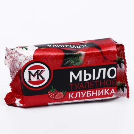 Soap toilet MK "strawberries" in a colored wrapper, 90 g