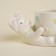 Tea couple ceramic SL Home "Easter rabbits", 2 items: cup, saucer, white color