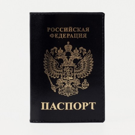 Cover for passport, black color