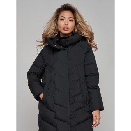 Coat insulated winter female, size 50, black color-9