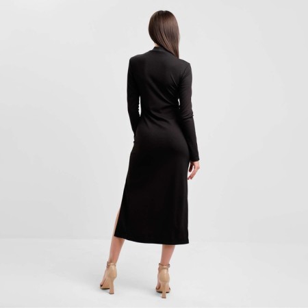 Women's dress with a cut Mist p. 42, black-2