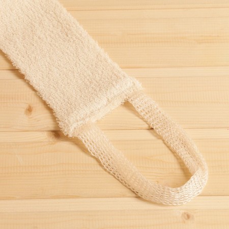 Bath Mochell with handles "long", white, 45x9cm, cotton-1