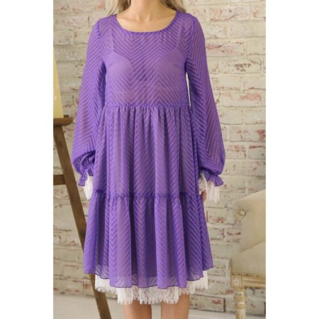 Female dress, size 48, purple color-8