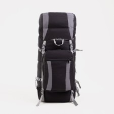Tourist backpack, TAIF, 70 l, cord department, outer pocket, 2 side nets, black/gray color