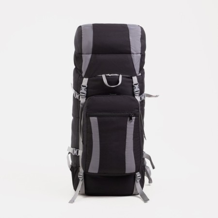 Tourist backpack, TAIF, 70 l, cord department, outer pocket, 2 side nets, black/gray color