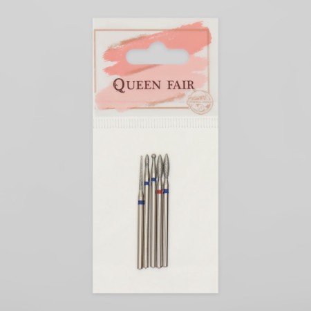 Diamond cutters for manicure, 5 pcs, shape and granularity of assorted-3