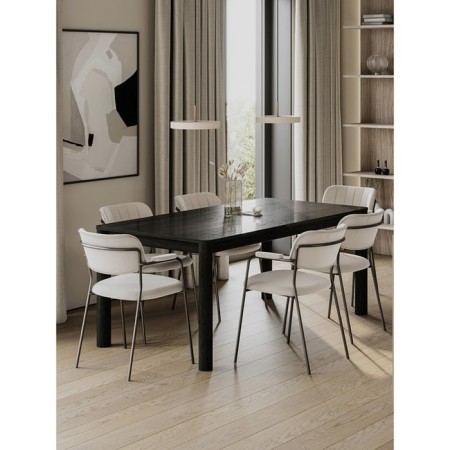 Eirill chair, 530 × 590 × 770 mm, velor, gray-beige color-5
