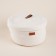 Basket for storage branded handmade shade “Bell”, 25 × 25 × 13.5 cm, small, white color