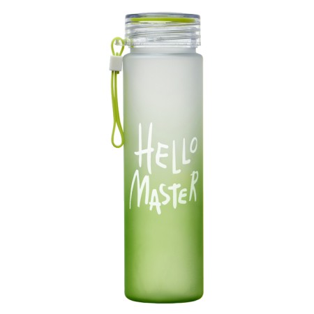 Water bottle, 500 ml Hello Master, 22 x 6 cm, green