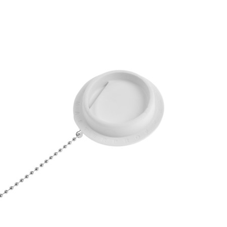 MasterProf bathtub plug IS. 110648, D = 45 mm, PVC, with chronic. chain, white-4