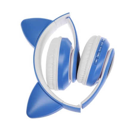 MYBIT W-32 heads, wireless, MIC, BT 5.0, AUX, Microsd, MP3, 400 mAh, blue-7