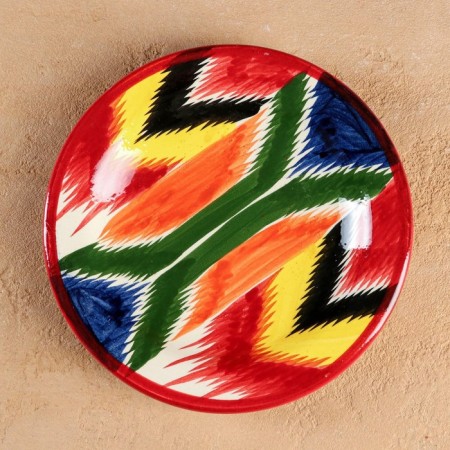 Plate of the Rishtan ceramics "Atlas", 20 cm, Mix patterns-4