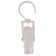 A hook with a clothespin 10.5 × 3 × 3.5 cm, (packing 50 pcs), white color