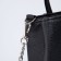 Women's bag El Masta with a zipper, external pocket, black color