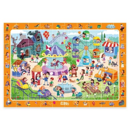 Puzzle for attentiveness "Park of attractions", 80 elements-1