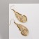 Earrings "Butterflies" Wings, black color in black gold
