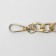 A chain for a bag, with carbines, metal, flat, 18 × 13 mm, 120 cm, gold color