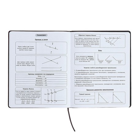 Universal diary for grades 1-11 "Font", firm cover of artificial leather, lies, 48 ​​sheets, black and blue-8