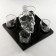 Mini -bar skull, on a stand, skeleton - 750 ml, glasses - 130 ml, 28.5 x 28.5 x 18.5 cm