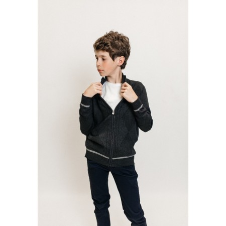 Jumper for boys, height 164-170 cm, dark gray color-4