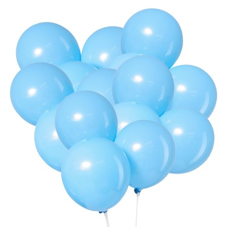 Latex ball 12 ", pastel, set 25 pcs., Blue color-2