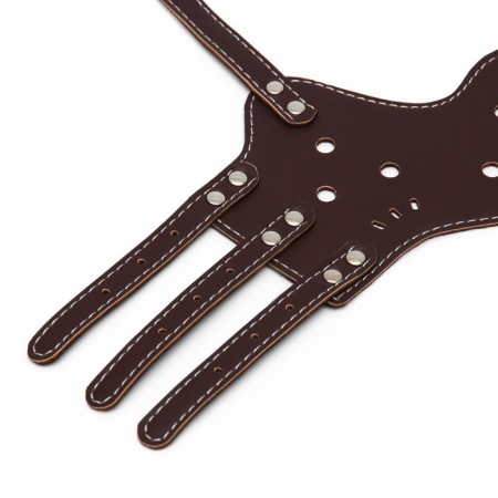 Muzzle of pressed leather adjustable, No. 4, DN 8.8 cm, OM 29-35 cm, brown-8