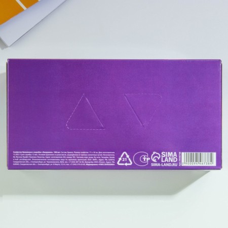 Paper napkins in the box "Town", 100 pcs, two -layer-4