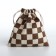 Cosmetic bag - a bag of ties, beige/brown color