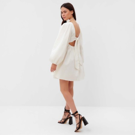 Платье женское с бантом MIST Summer time, белый, р. 48-2