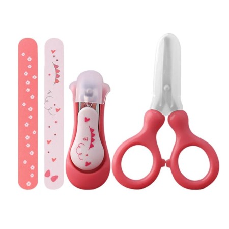 Children's manicure set (scissors, kniper, files), red color