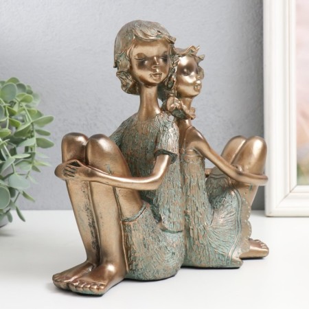 Souvenir Polystone "Children - Friendship" under bronze 21x8x21 cm-1