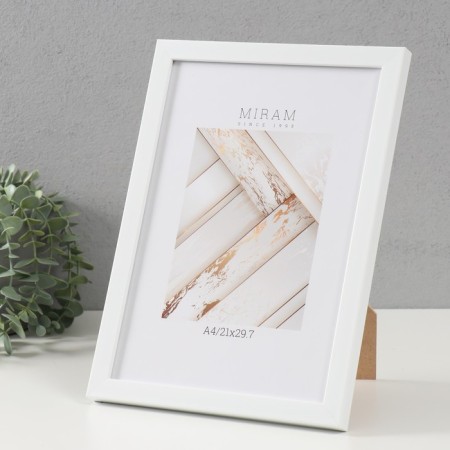 Photo frame plastic "Mira" 21x29.7 cm, (A4) 641807 White-1