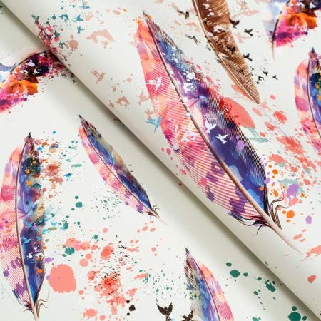Paper Pacific, bilateral "feathers", drawing, 100 x 70 cm-2