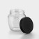 A set of glass cans with a black polymer lid, TO-82 mm, 550 ml, 6 pcs.