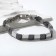 Bracelet Ceramics "Rhythm", black color in silver, 20.5 cm