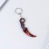 Key keychain wooden "Cerambit", red, 3 x 8 cm