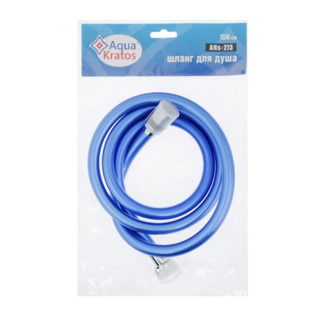 Shower hose Aquakratos, 150 cm, nylon, blue-2