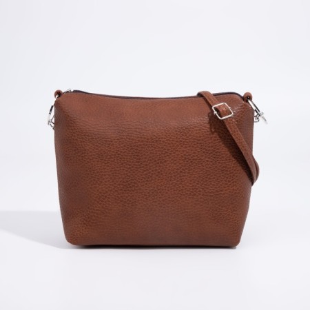 Cross-Bodi Bag on a zipper, brown color