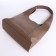 Women's bag on the button, cosmetic bag, dark beige color