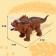 Triceratops dinosaur, lays eggs, projector, light and sound, brown color