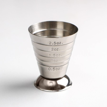 Dzhigger with measuring divisions "metallic", 15/75 ml, stainless steel-1