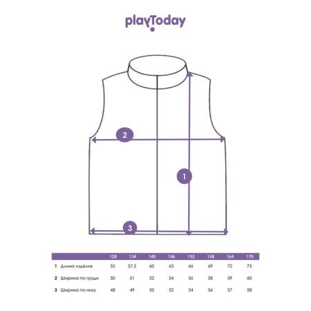 Жилет утеплённый для девочки PlayToday, рост 164 см-9